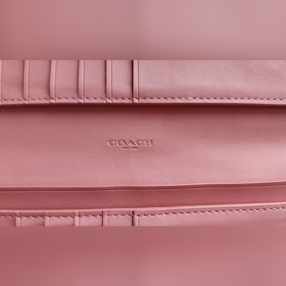 Coach Pink Taffy Leather Wallet - Picture 4 of 6